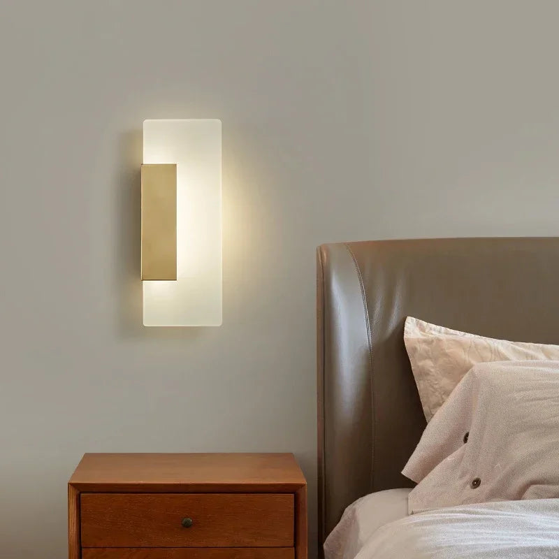 applique murale moderne en cuivre à led pour décoration intérieure - vue 4 sur 8