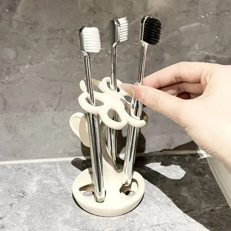 support de rangement élégant pour brosses et maquillage - vue 3 sur 9
