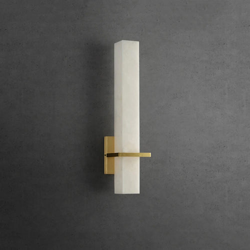 applique murale led en marbre et cuivre doré luxueuse - vue 3 sur 7