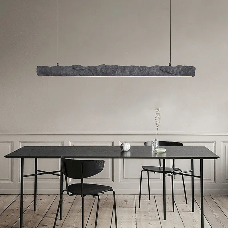 Nordique minimaliste Wabi Sabi vent Led bande Restaurant Bar suspension lumières décor à la maison salle à manger lustre luminaire suspendu