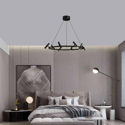 lustre minimaliste en métal avec hauteur réglable pour divers espaces - vue 5 sur 10