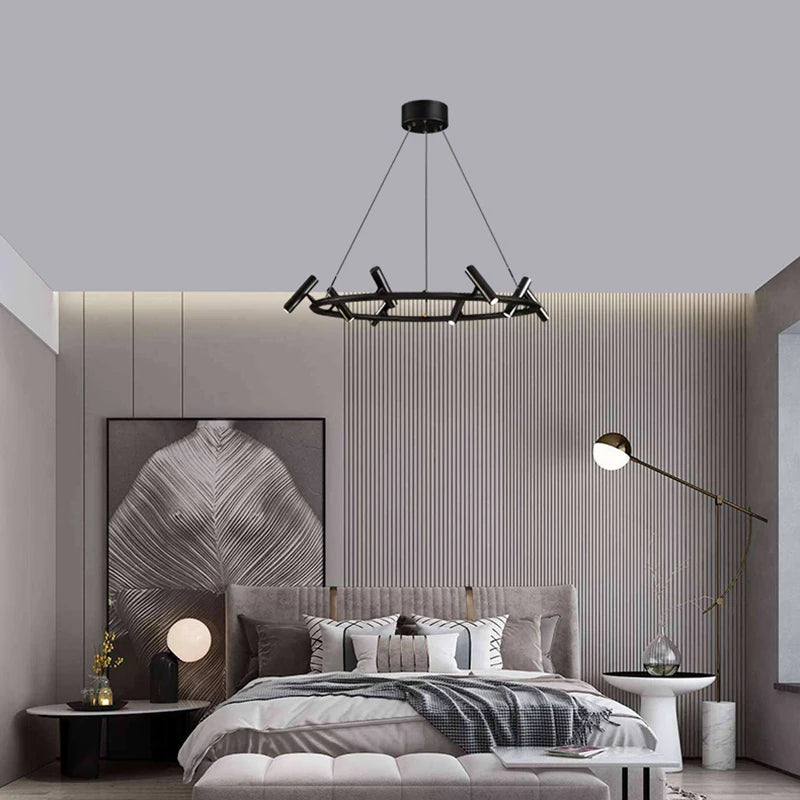 lustre minimaliste en métal avec hauteur réglable pour divers espaces - vue 4 sur 10