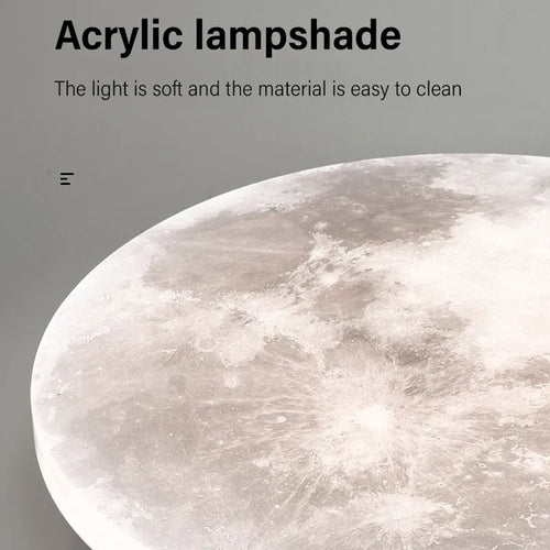 plafonnier lune créatif pour éclairage romantique dans une chambre - vue 7 sur 9