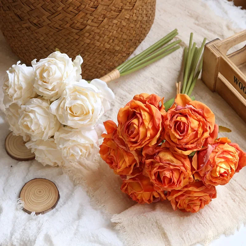 bouquet de roses artificielles pour décoration et photographie - vue 3 sur 13