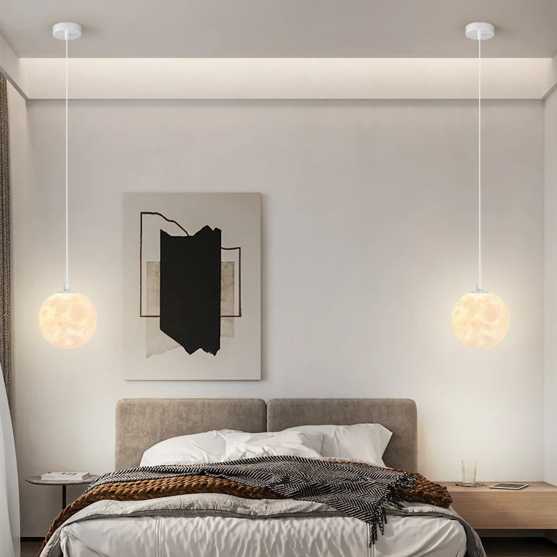 lustre nordique 3d imprimé lune pour enfants personnalisé - vue 6 sur 11