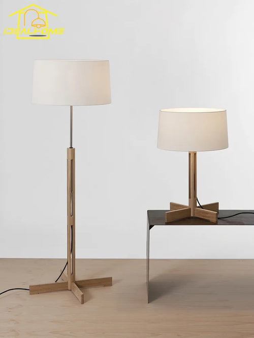 lampadaire en bois massif wabi-sabi design japonais lampe zen décorative - vue 4 sur 13