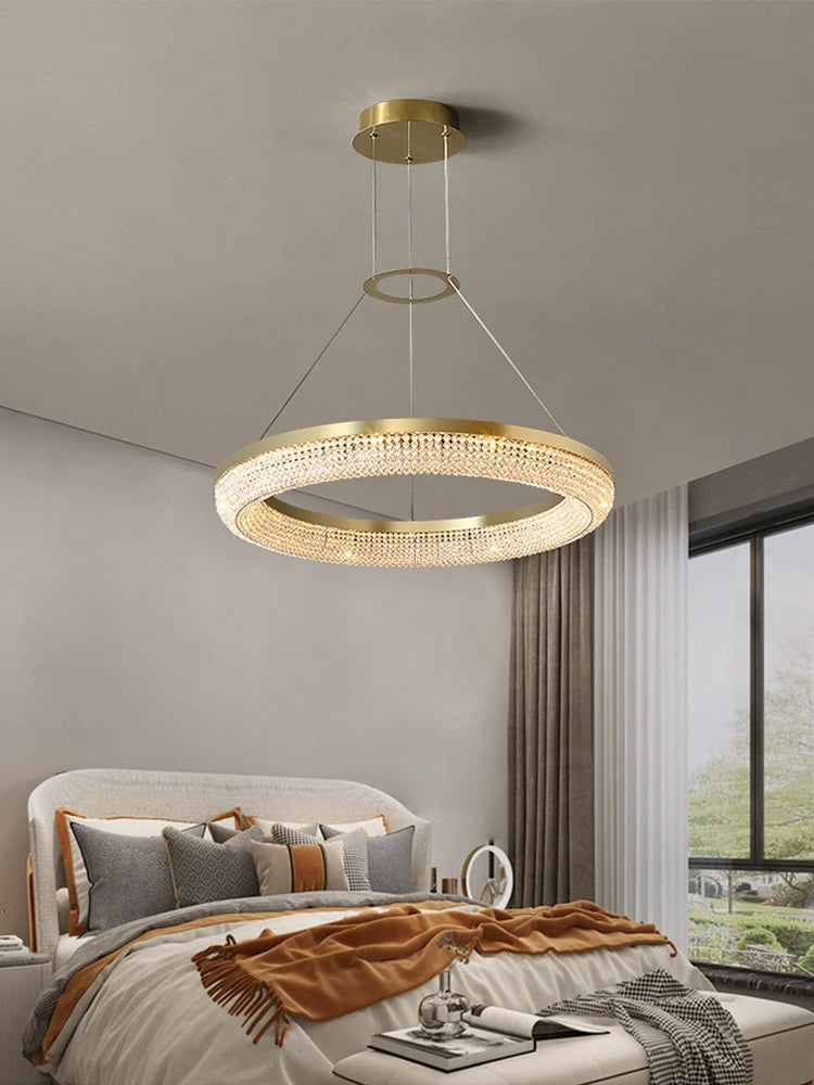 lustre de luxe led rond design moderne 	 pour intérieur - vue 5 sur 21