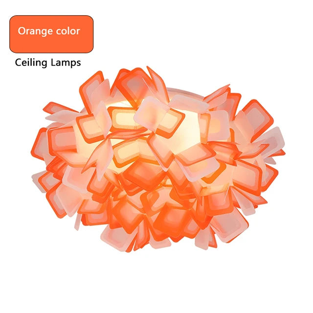 suspension fleur design italie led acrylique pour salon chambre - vue 11 sur 20