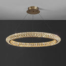 lustre en cristal doré design postmoderne pour intérieur élégant