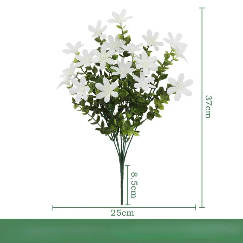 lot de 3 bouquets d eucalyptus artificiels en soie décoration intérieure - vue 13 sur 24