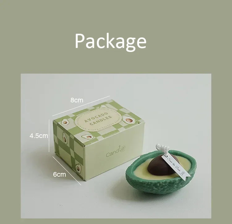 bougie parfumée aromathérapie imitation avocat en cire de soja - vue 5 sur 7