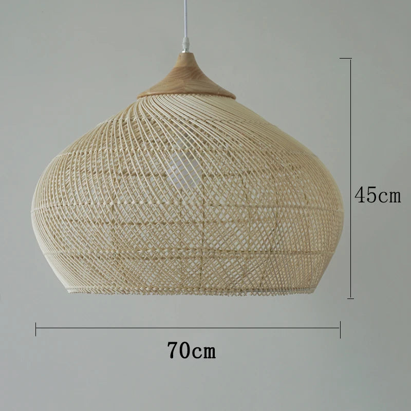Suspension vintage d'Asie du Sud-Est Lampes en rotin de haute qualité Salle à manger Restaurant Cuisine Luminaires Loft Luminaires - vue 27 sur 27