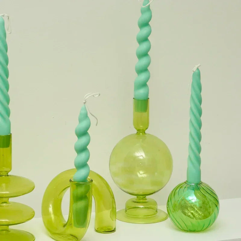 bougeoirs décoratifs en verre pour mariage et décoration intérieure - vue 6 sur 32