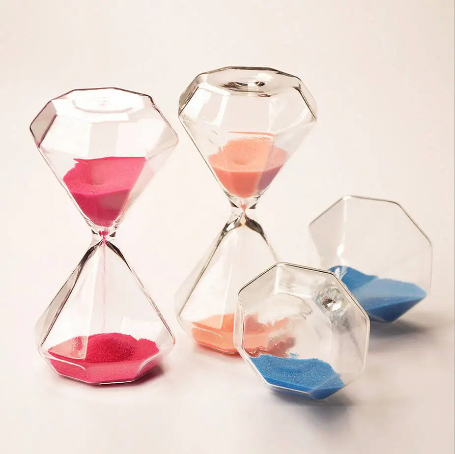 sablier en diamant 5 minutes idéal pour enfants décoration originale - vue 5 sur 16