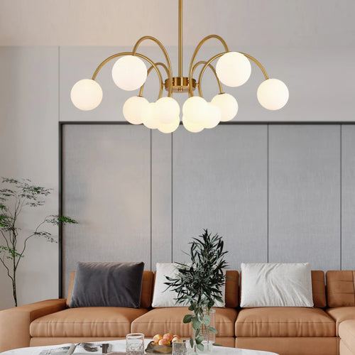 lampe nordique luxe en verre pour éclairage créatif moderne - vue 2 sur 10