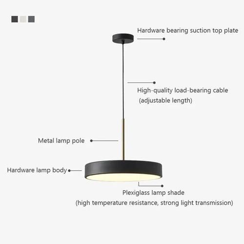 suspension led multicolore design pour éclairage intérieur moderne - vue 7 sur 10