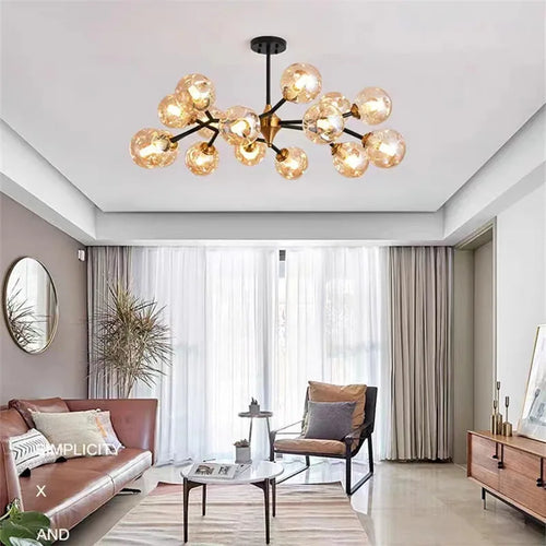 lustre industriel en verre pour intérieur élégant et moderne - vue 5 sur 14