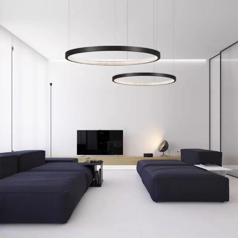 lustre rond en cuivre antique pour éclairage moderne intérieur - vue 3 sur 9