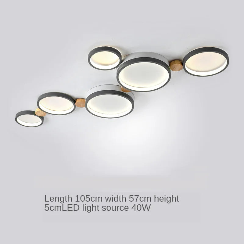 plafonnier moderne en bois avec éclairage led intérieur - vue 11 sur 36