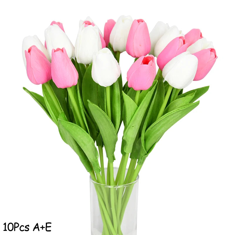 lot de 10 tulipes artificielles pour décoration de mariage et jardin - vue 20 sur 33