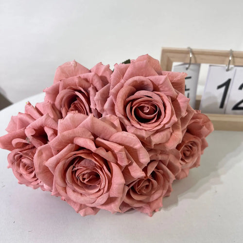 bouquet de roses artificielles en soie décoratives pour intérieur - vue 11 sur 15