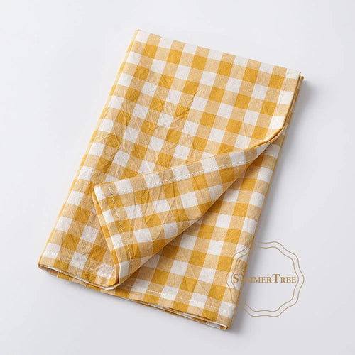 Serviette de table coton motif vichy carreaux style