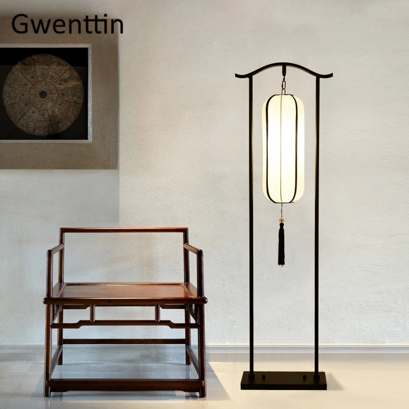 lampadaire classique en tissu pour décoration intérieure - vue 5 sur 13