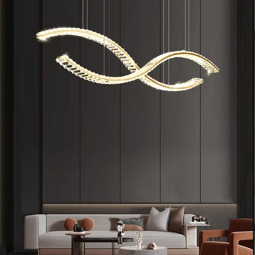 lustre en cristal élégant pour éclairage suspendu - vue 3 sur 12