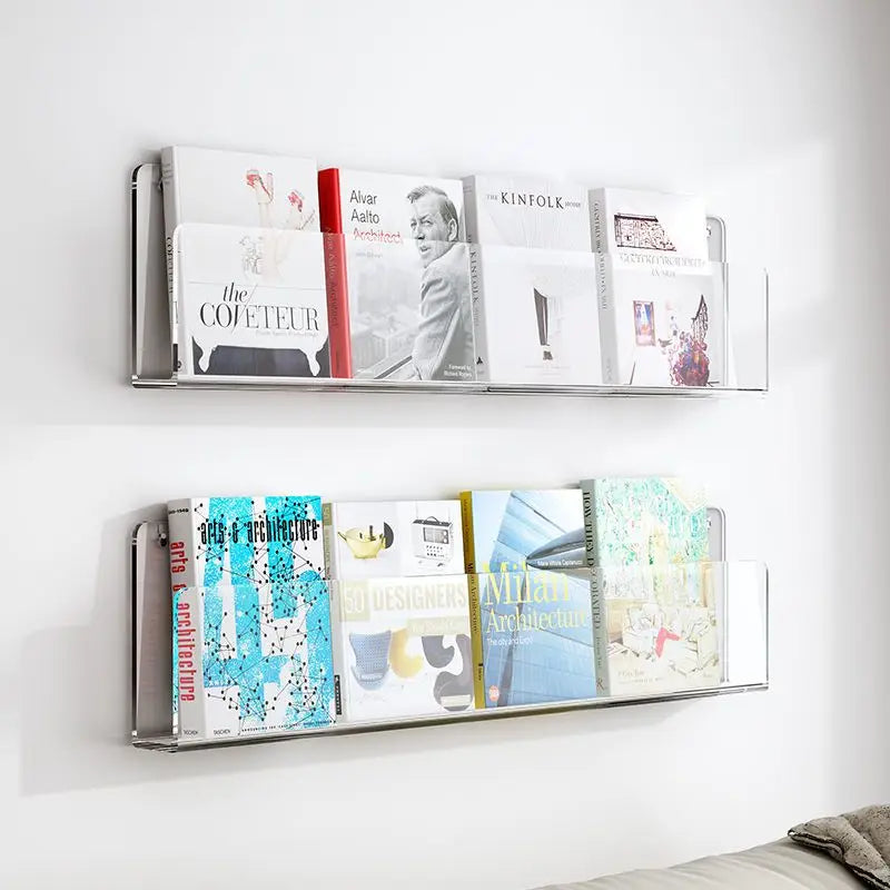 porte-revues mural en acrylique pour brochures et dossiers - vue 3 sur 17