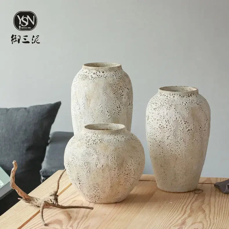 vase rétro en céramique pour fleurs et décoration - vue 5 sur 9