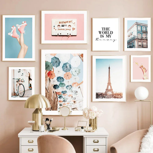 décoration murale style london paris pour fille nordique - vue 2 sur 6