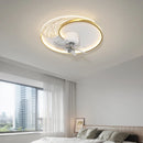 plafonnier moderne avec ventilateur et éclairage intelligent mobile