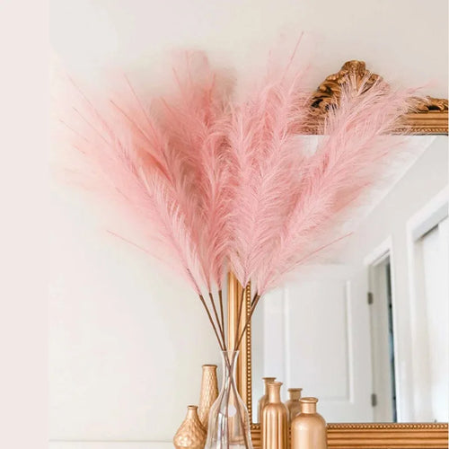 fleurs artificielles herbe de pampa pour décoration intérieure et fêtes - vue 5 sur 20