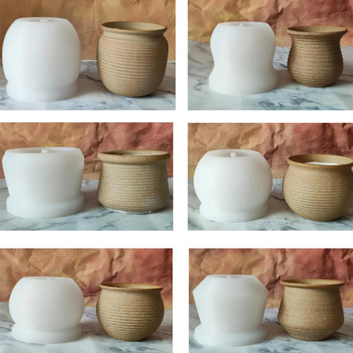 moule en silicone pour pots de fleurs en béton - vue 2 sur 11