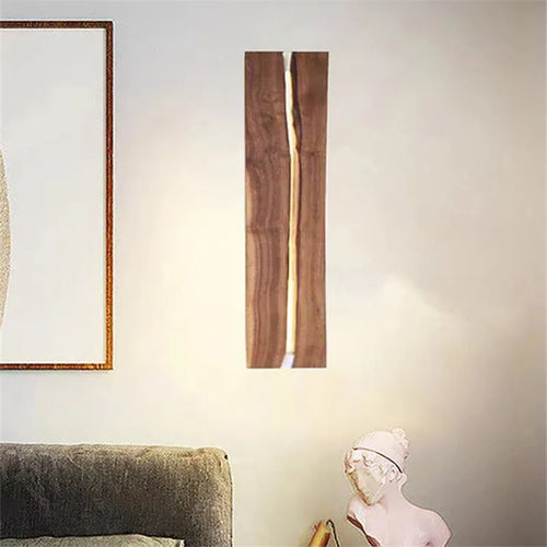 applique murale en bois massif style wabi sabi pour décoration intérieure - vue 3 sur 11