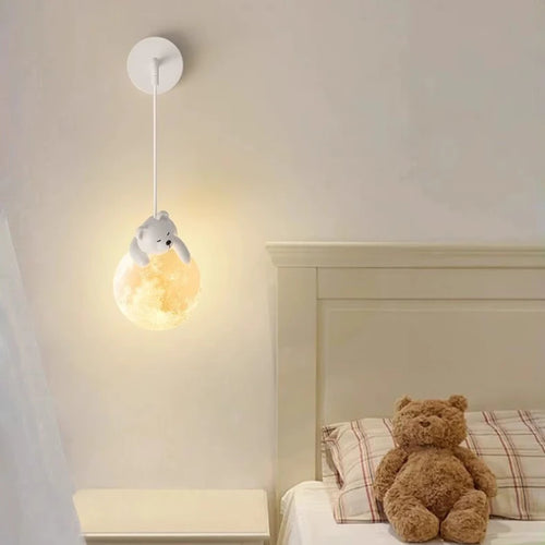 Applique murale lapin ours blanc nordique simple garçon fille bébé - vue 6 sur 8