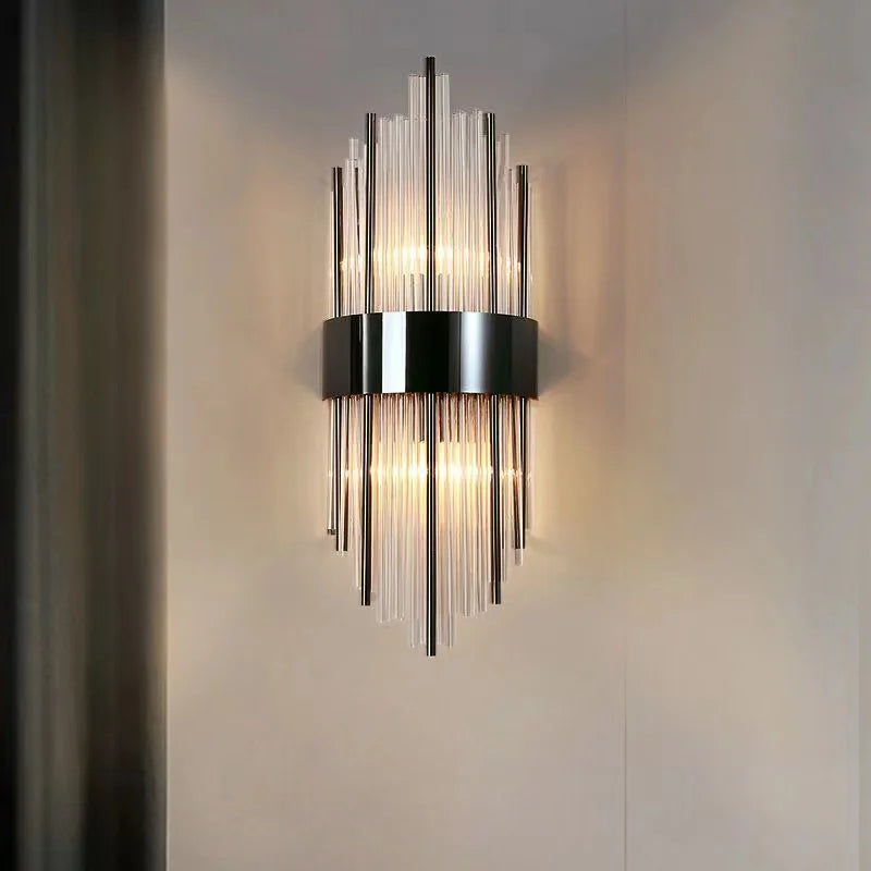 applique murale led en cristal design nordique élégant - vue 2 sur 12