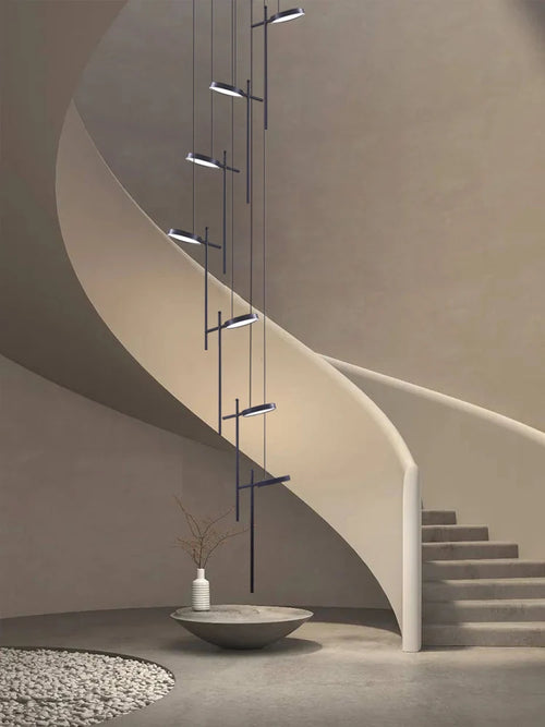 lustre moderne suspendu en acrylique design créatif 2023 à LED - vue 4 sur 17