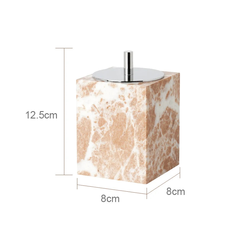 ensemble daccessoires en marbre naturel pour salle de bain - vue 14 sur 17