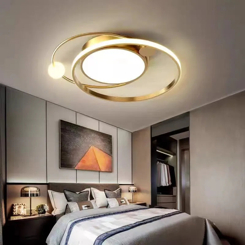 Lustre Led moderne pour chambre salon cuisine étude plafonnier ménage nordique atmosphère créative luminaire