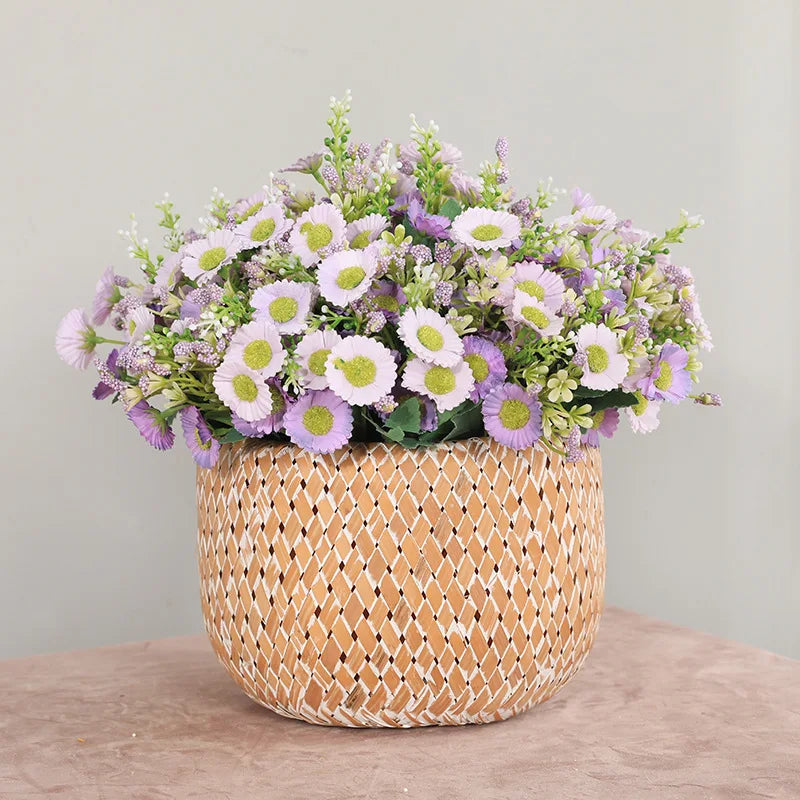 six fleurs artificielles chrysanthème pour décoration de mariage - vue 1 sur 12