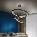 Plafonnier LED suspendu en cristal de luxe au design moderne