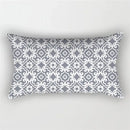 housse de coussin rectangulaire patchwork gris géométrique décorative