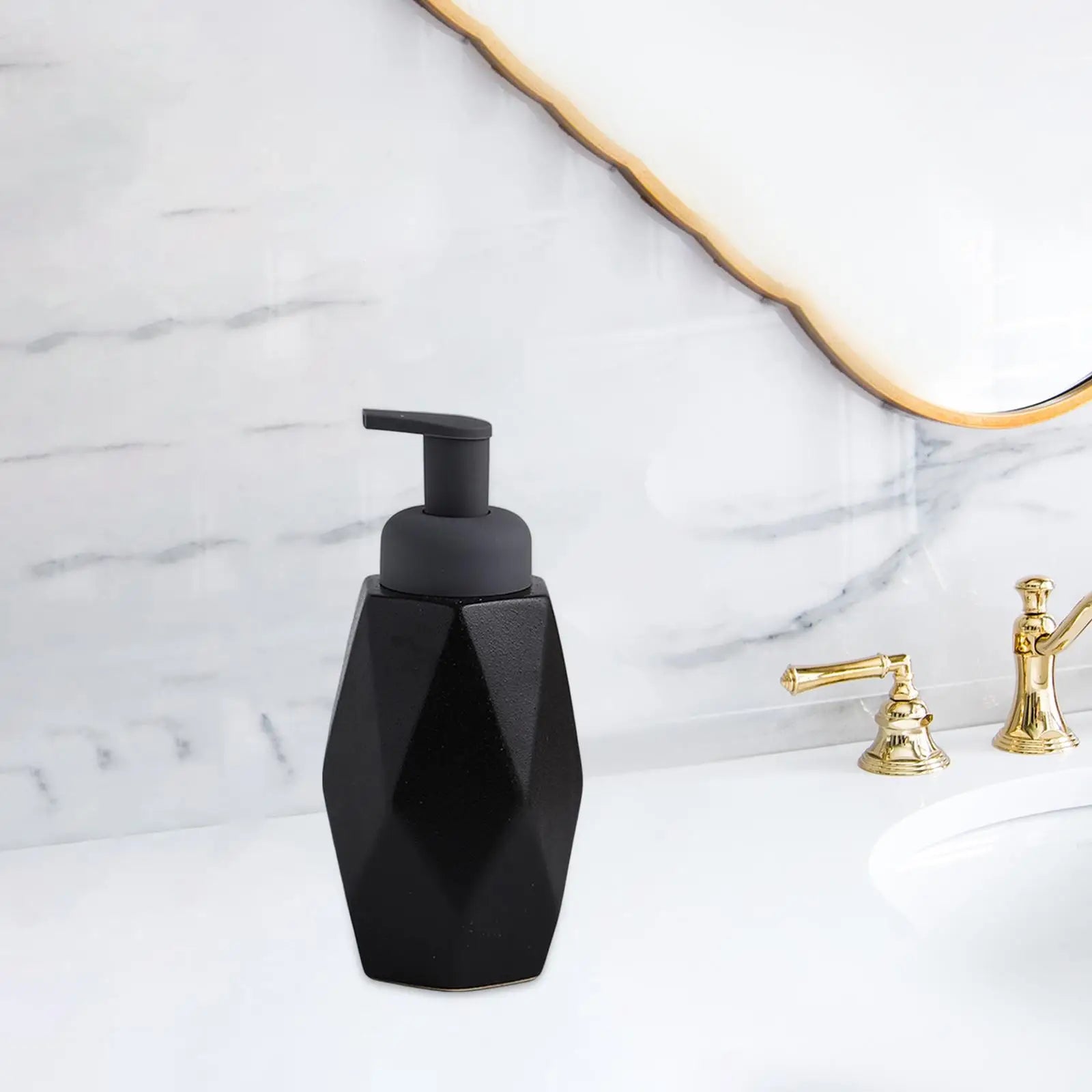 distributeur de savon liquide en céramique réutilisable pour salle de bain - vue 11 sur 12