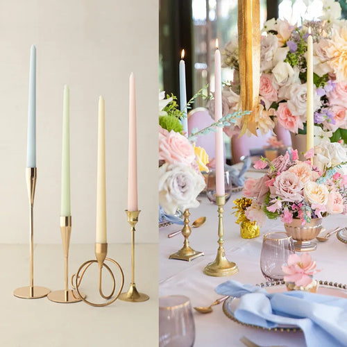 lot de 4 bougies coniques non parfumées pour décoration festive - vue 4 sur 22