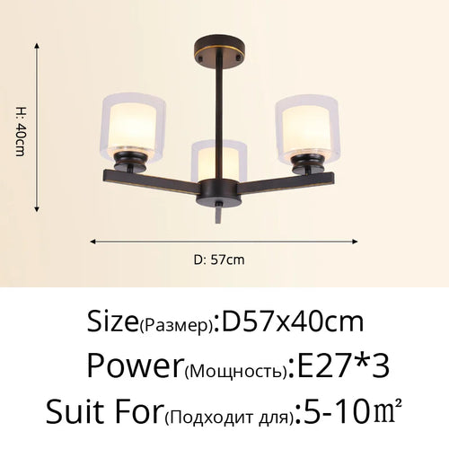 Bosmos European Style Decorative LED Chandeliers For Living Rooms, Bedrooms, And Modern Simple Indoor Lighting - vue 21 sur 21
