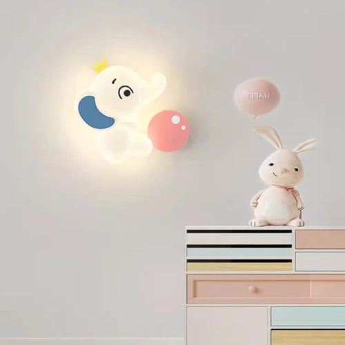 applique murale moderne éléphant pour enfant lumière douce - vue 6 sur 12