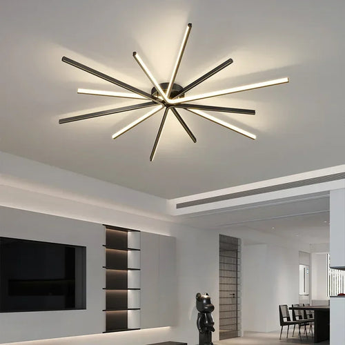 plafonnier led moderne en cuivre pour décoration artistique - vue 6 sur 18