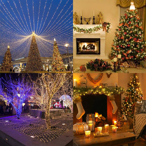 guirlande lumineuse de noël led 8 modes pour fêtes et événements - vue 6 sur 10