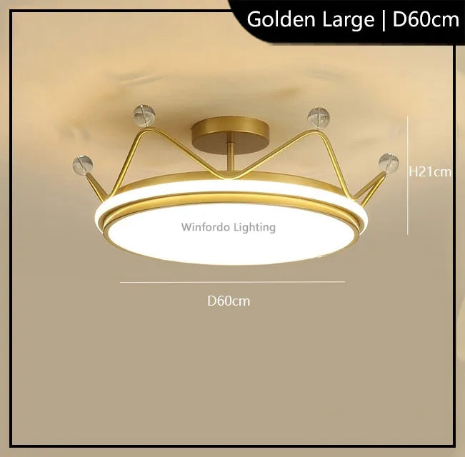 suspension pour enfants couronne leds moderne winfordo - vue 11 sur 12